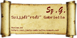 Szijjártó Gabriella névjegykártya