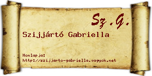 Szijjártó Gabriella névjegykártya