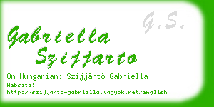 gabriella szijjarto business card